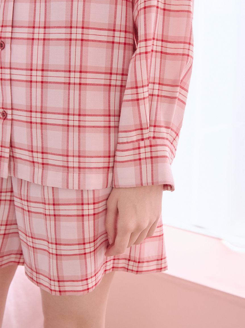 gelato pique「チェック柄シャツ」|ルームウェア|