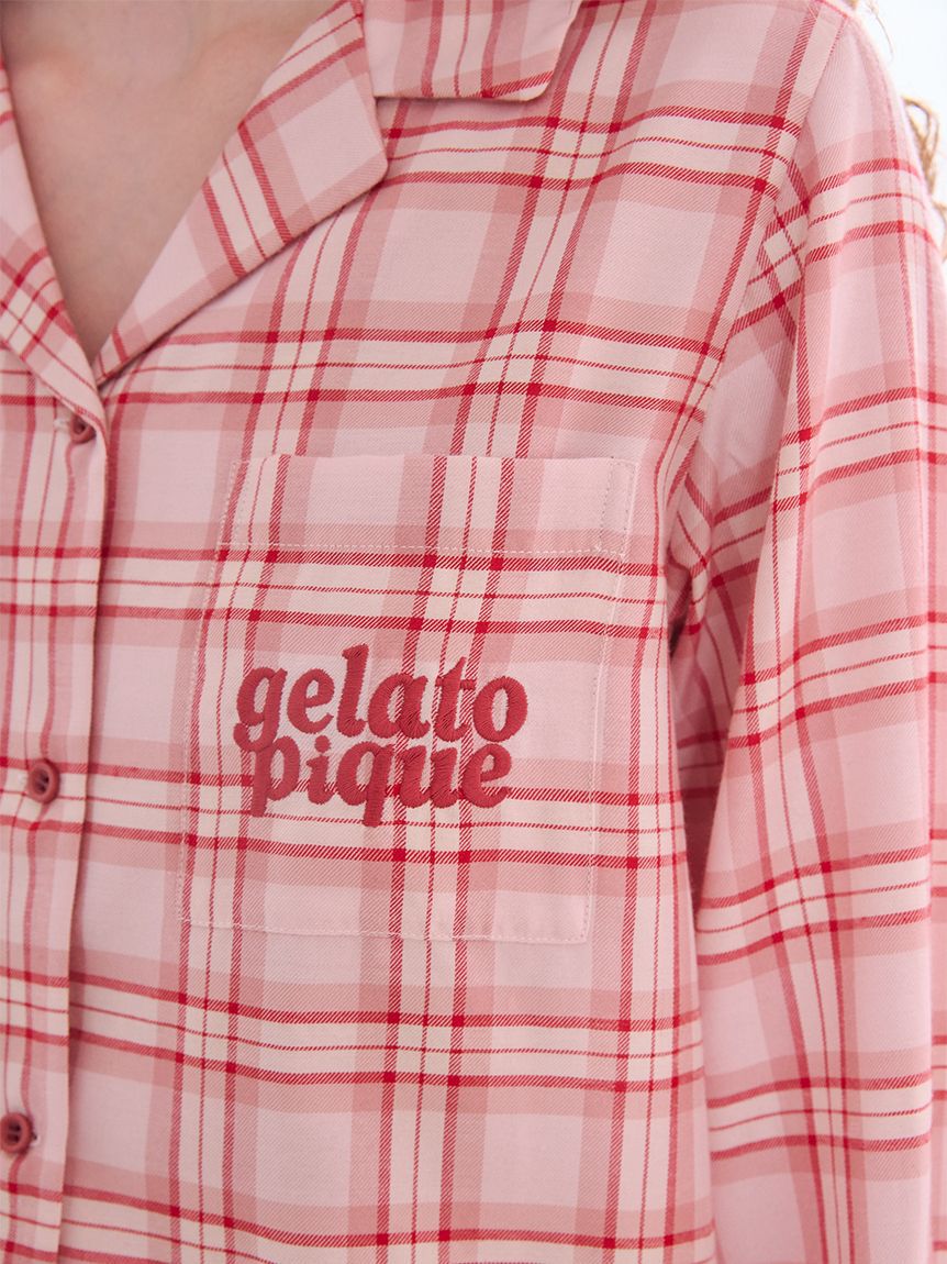 gelato pique「チェック柄シャツ」|ルームウェア|