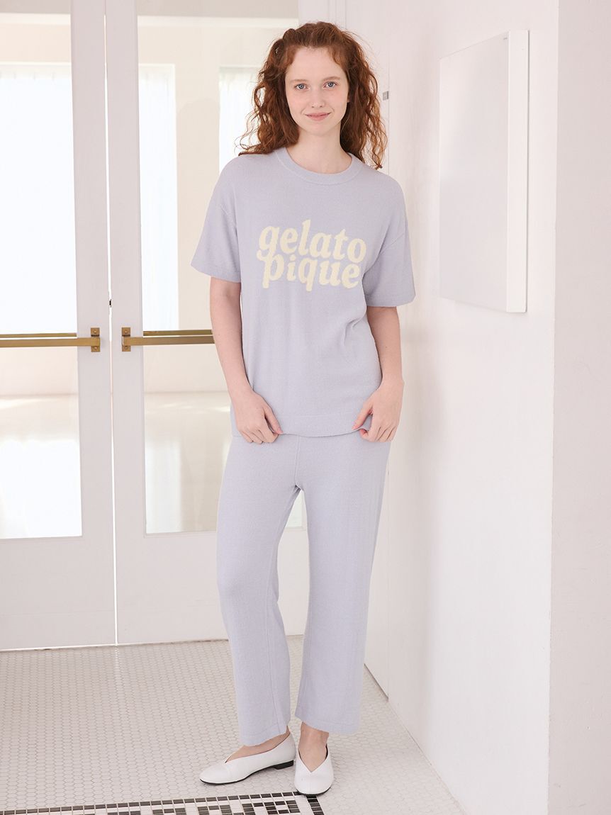 gelato pique「スムーズィーロゴジャガードロングパンツ」|ルームウェア|BLU