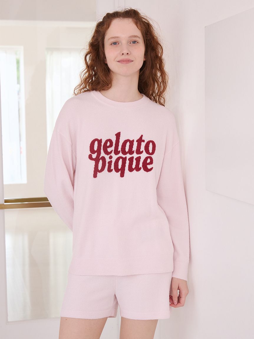 gelato pique「スムーズィーロゴジャガード長袖プルオーバー」|ルームウェア|