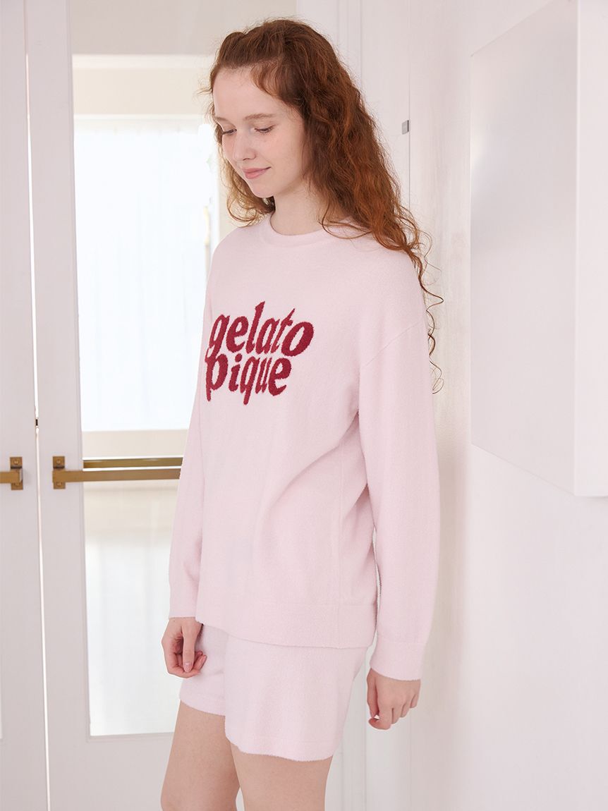 gelato pique「スムーズィーロゴジャガード長袖プルオーバー」|ルームウェア|