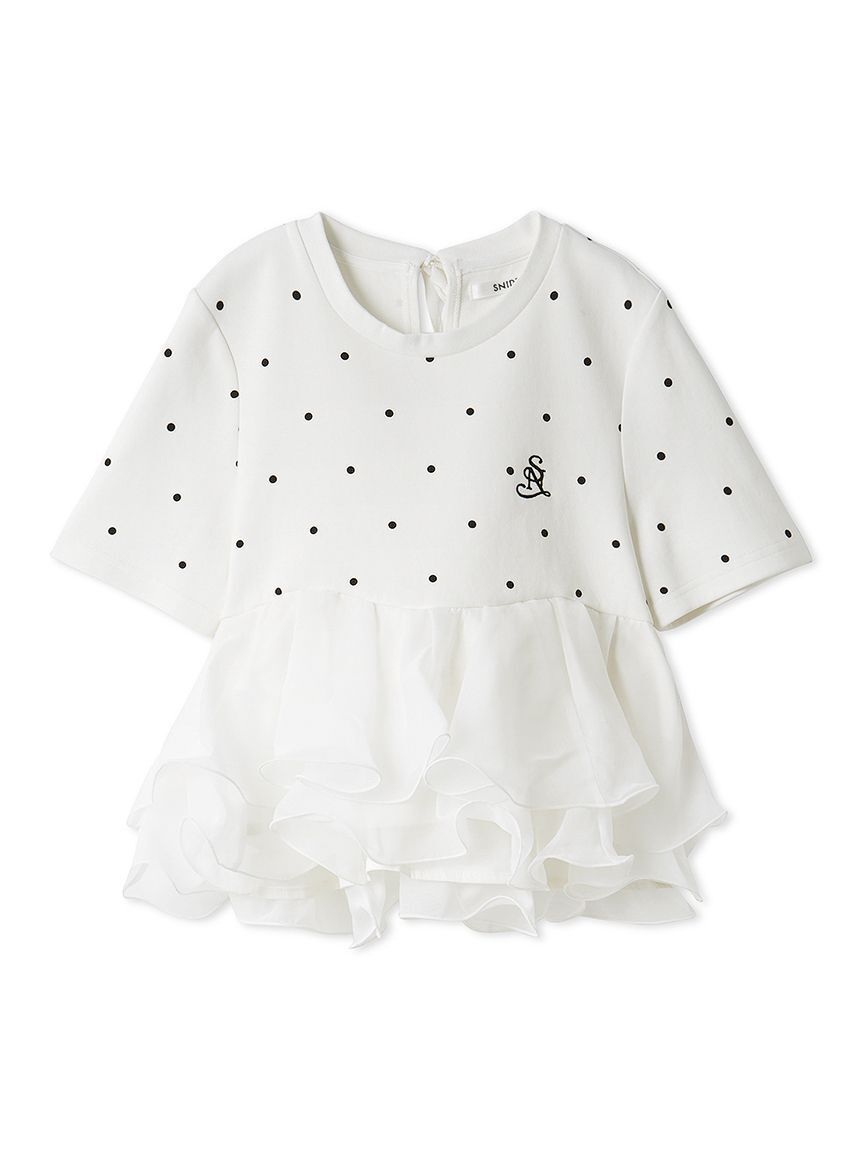 SNIDEL「【WEB限定カラーあり】ボリュームペプラムドッキングカットプルオーバー」|Tシャツ・カットソー|