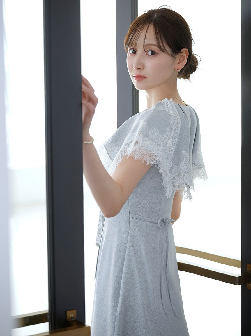 SNIDEL「ヘムレースフリルカラーワンピース」|ワンピース|