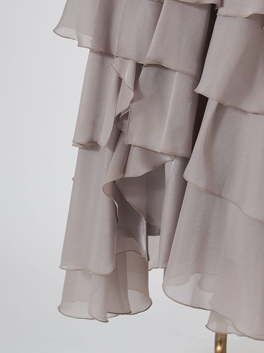 SNIDEL「スパークルシアーティアードドレス」|ドレス|