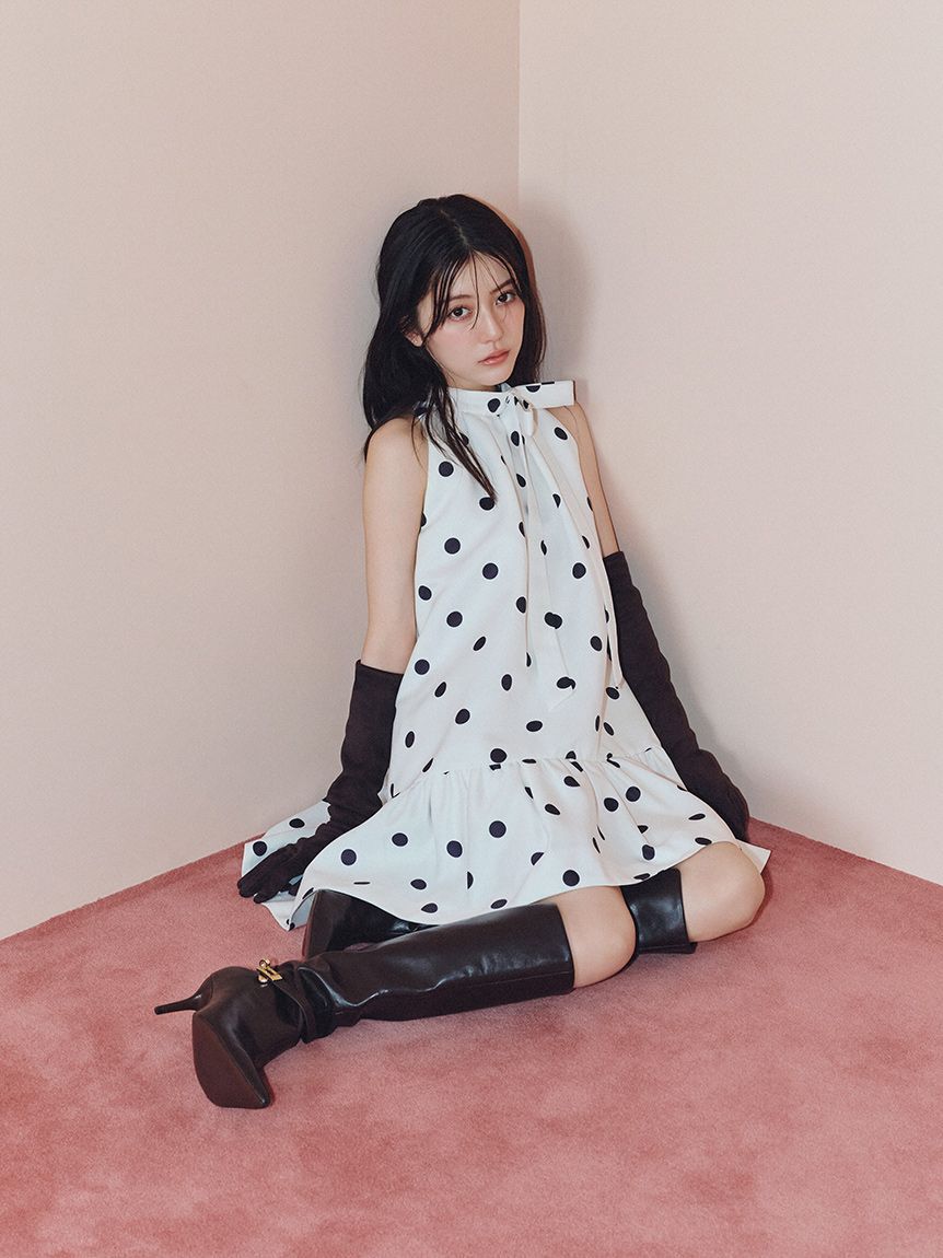 SNIDEL「サテンリボンミニワンピース」|ワンピース|