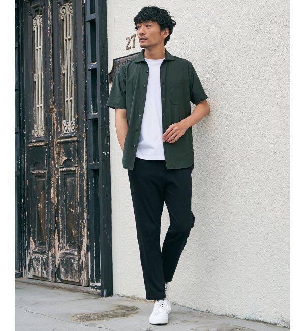 ikka「【雑誌MonoMax5月号掲載】GOKU楽パンツ EASY STRETCH 冷感アンクル「小泉孝太郎さん着用モデル」」|スラックス|