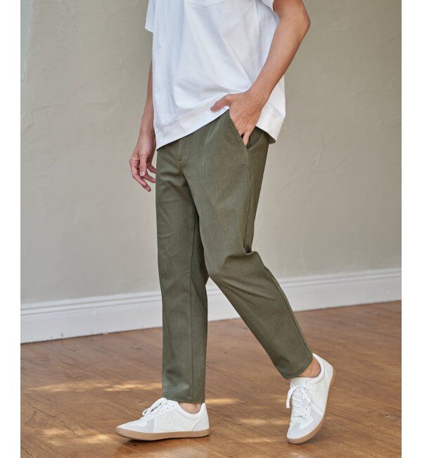 ikka「【雑誌MonoMax5月号掲載】GOKU楽パンツ EASY STRETCH 冷感アンクル「小泉孝太郎さん着用モデル」」|スラックス|