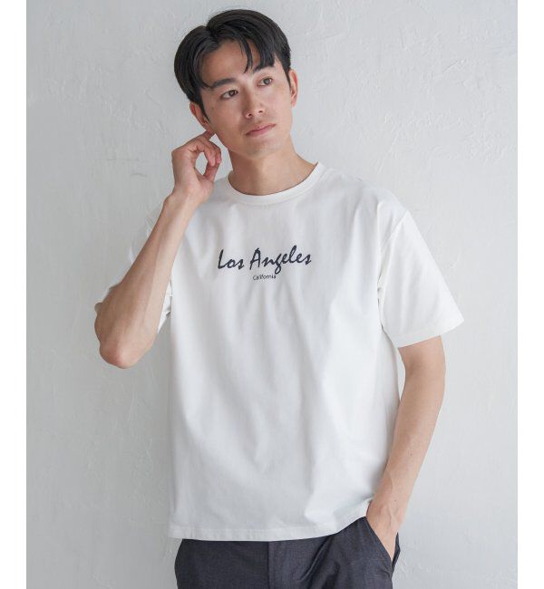 ikka「【接触冷感／速乾】速乾COOLプリントTシャツ」|Tシャツ・カットソー|ホワイト
