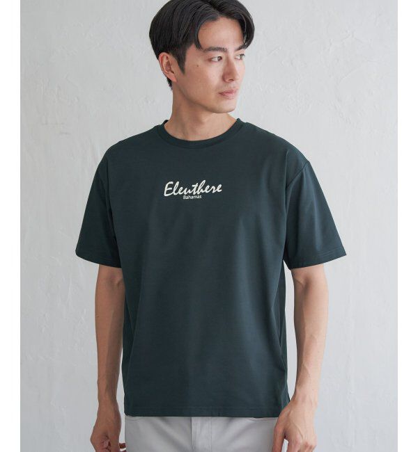 ikka「【接触冷感／速乾】速乾COOLプリントTシャツ」|Tシャツ・カットソー|グリーン