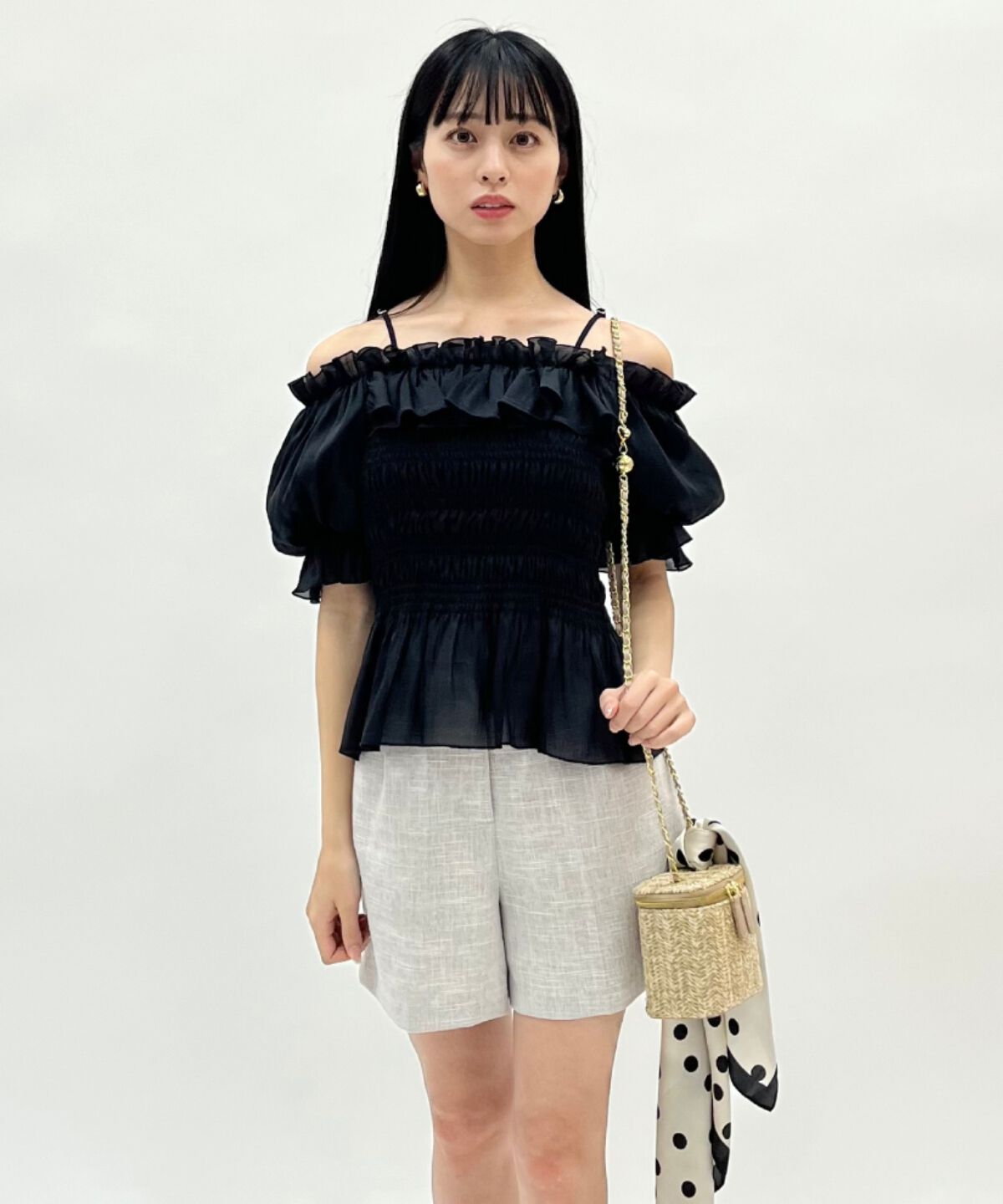 WILLSELECTION「タックツイードショートパンツ」|キュロット|