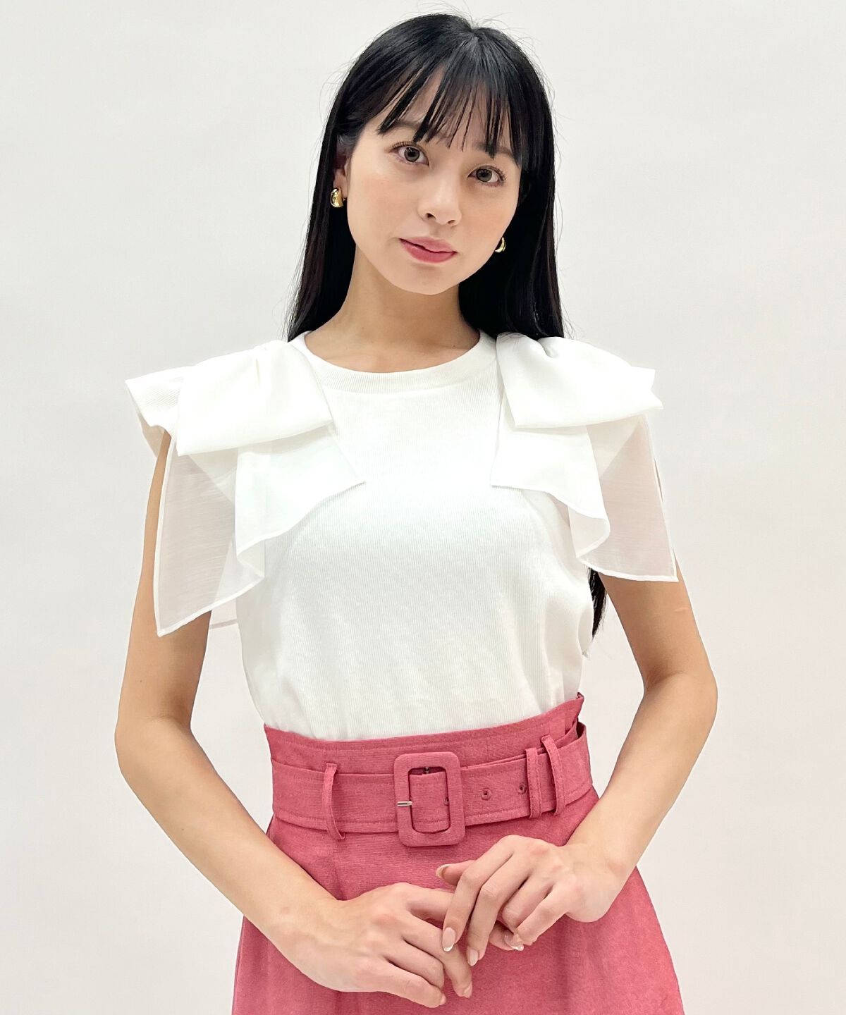WILLSELECTION「ショルダーリボンカットトップス」|Tシャツ・カットソー|オフ