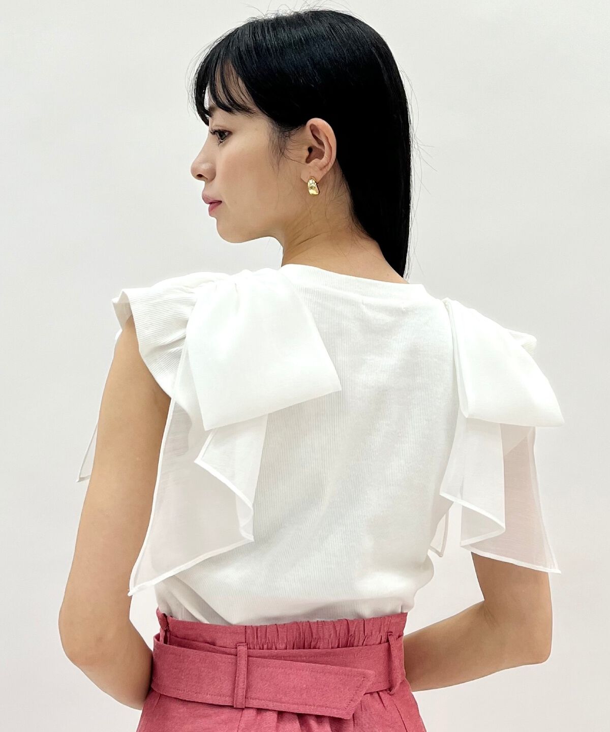 WILLSELECTION「ショルダーリボンカットトップス」|Tシャツ・カットソー|
