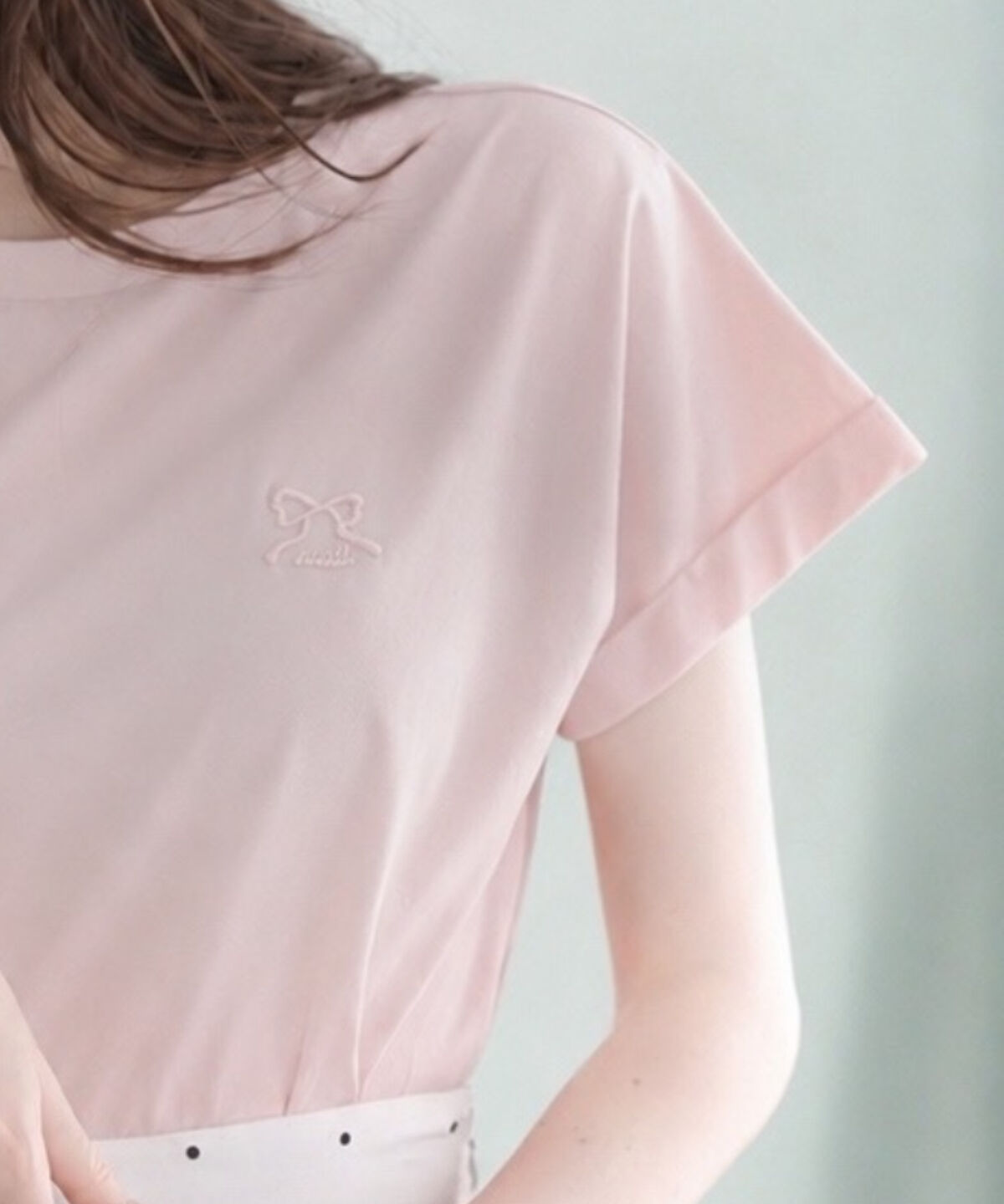 WILLSELECTION「ロゴ刺繍ターンバックスリーブTシャツ」|Tシャツ・カットソー|