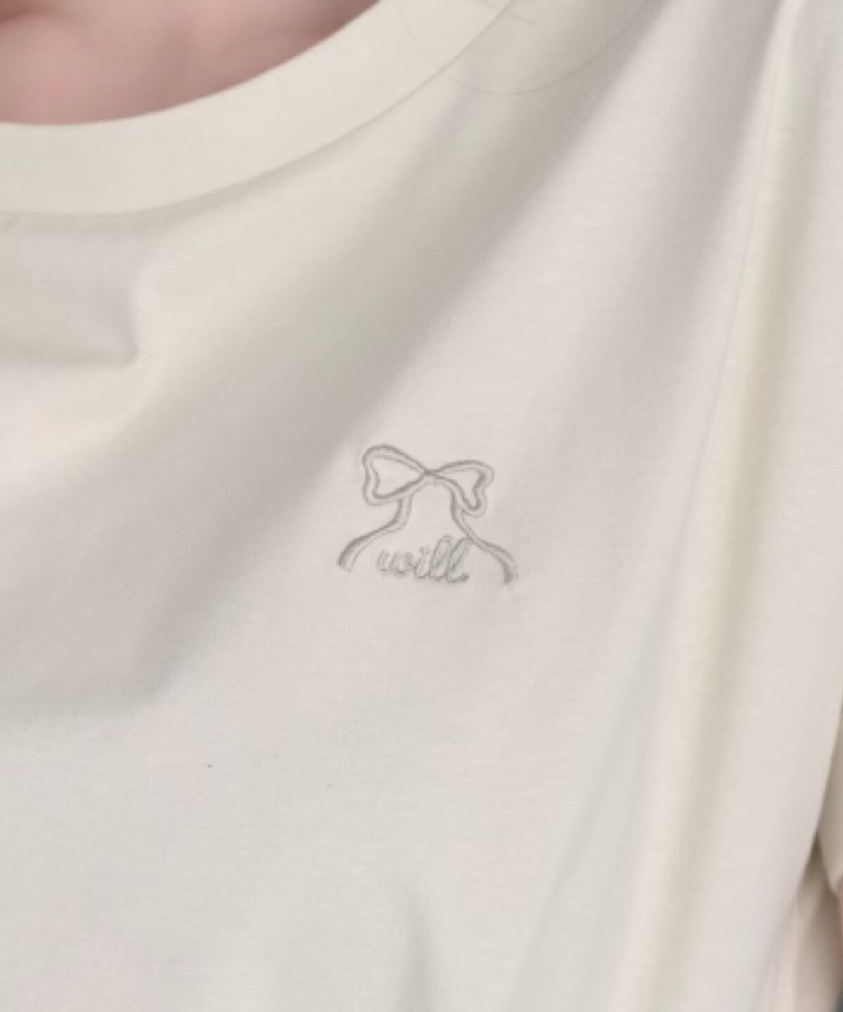 WILLSELECTION「ロゴ刺繍ターンバックスリーブTシャツ」|Tシャツ・カットソー|