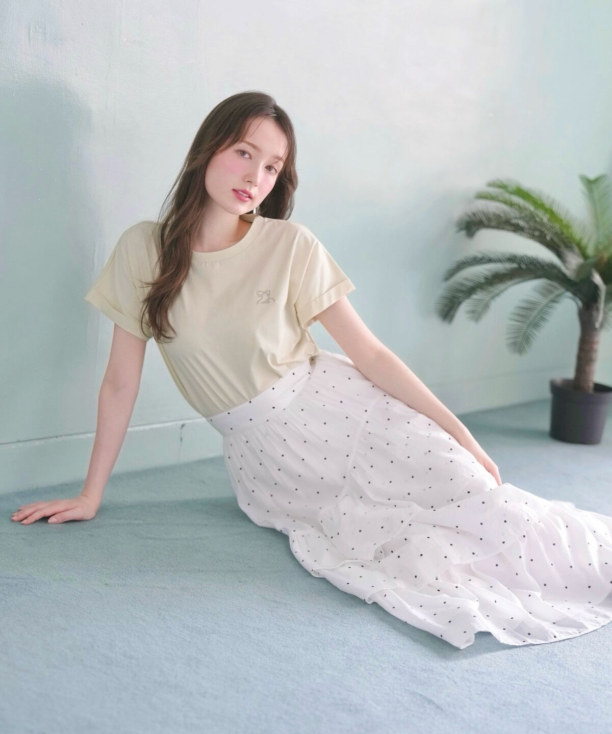 WILLSELECTION「ロゴ刺繍ターンバックスリーブTシャツ」|Tシャツ・カットソー|