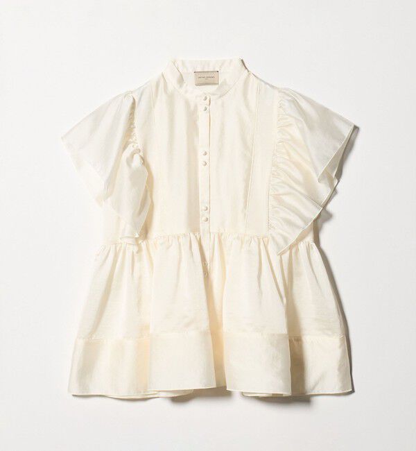 UNITED ARROWS「シルキー ギャザー フリルブラウス ‐ウォッシャブル‐」|シャツ・ブラウス|