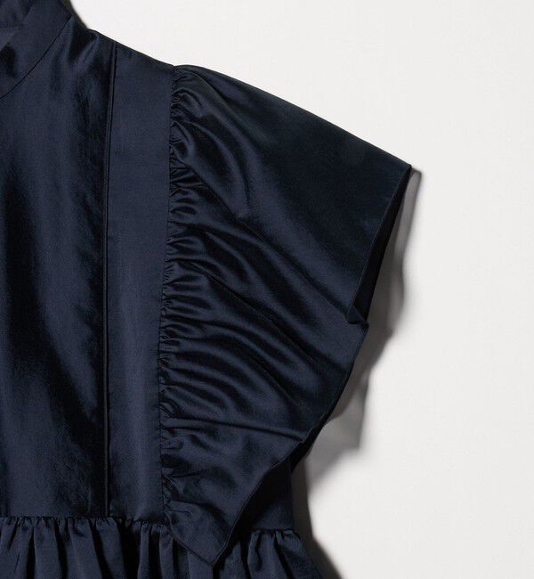 UNITED ARROWS「シルキー ギャザー フリルブラウス ‐ウォッシャブル‐」|シャツ・ブラウス|