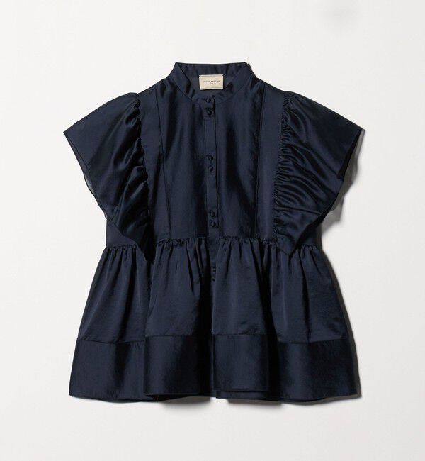 UNITED ARROWS「シルキー ギャザー フリルブラウス ‐ウォッシャブル‐」|シャツ・ブラウス|