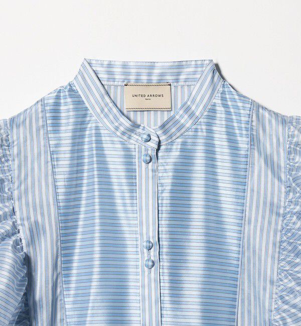UNITED ARROWS「シルキー ギャザー フリルブラウス ‐ウォッシャブル‐」|シャツ・ブラウス|