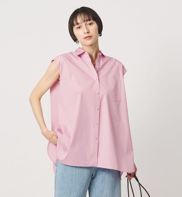 UNITED ARROWS「バックフレア フレンチスリーブ シャツ」|シャツ・ブラウス|