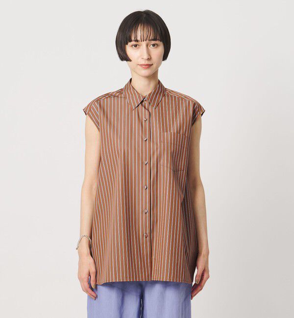UNITED ARROWS「バックフレア フレンチスリーブ シャツ」|シャツ・ブラウス|