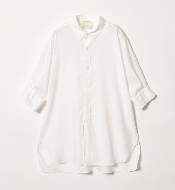 conte「＜conte＞ハーフスリーブ シャツ」|シャツ・ブラウス|WHITE