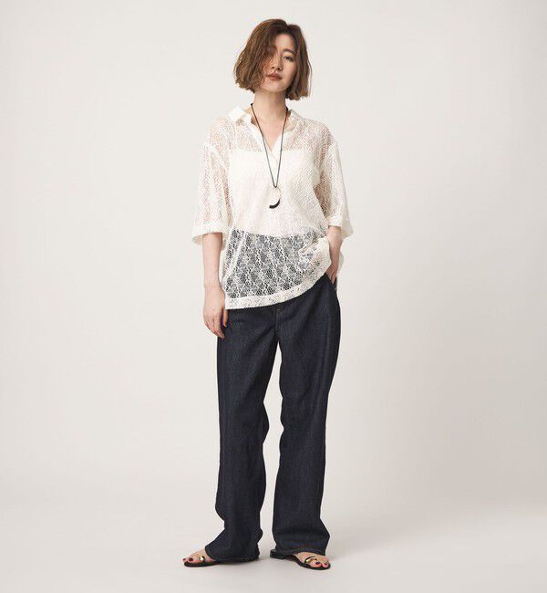 conte「＜conte＞メッシュ スキッパー プルオーバーシャツ」|シャツ・ブラウス|