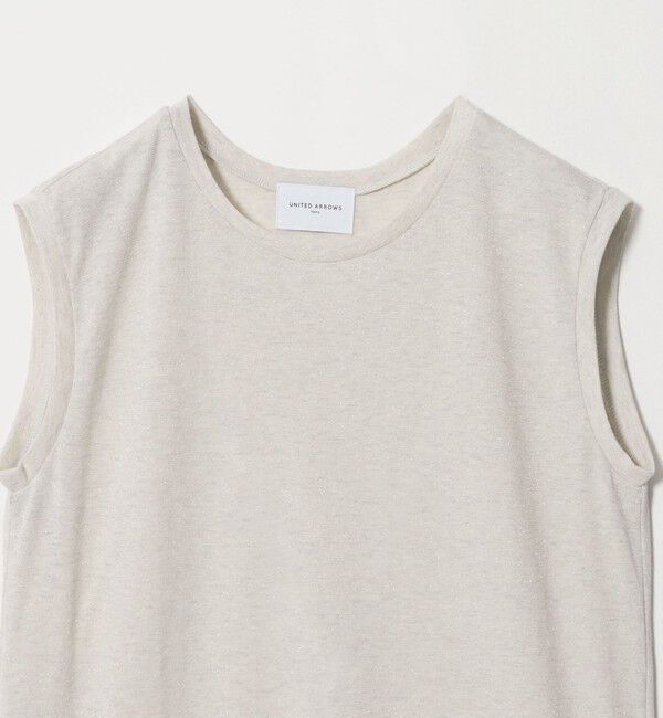 UNITED ARROWS「ラメ テンジク ノースリーブ カットソー」|Tシャツ・カットソー|