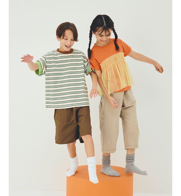 UNITED ARROWS green label relaxing「【スタメンシリーズ】ボーダーＴシャツ / キッズ  100cm-160cm」|Tシャツ・カットソー|