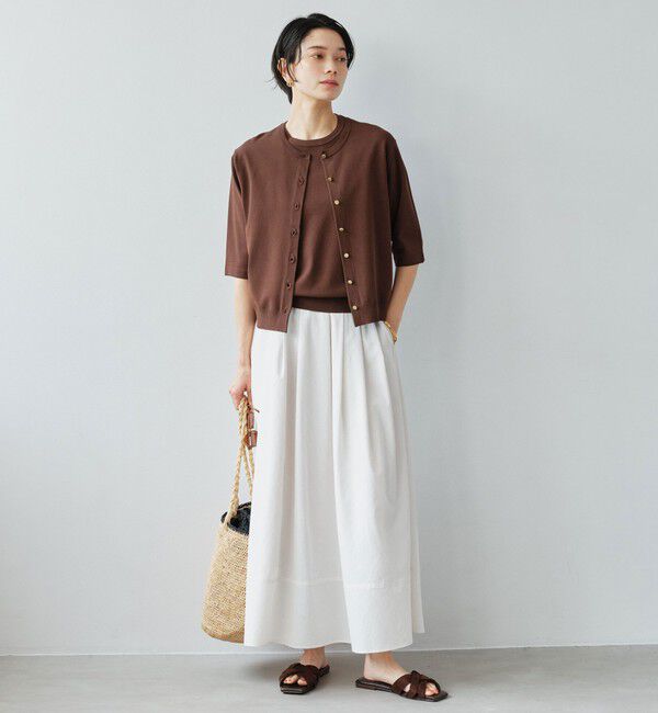 UNITED ARROWS green label relaxing「ハーフスリーブ ニット カーディガン ウォッシャブル 接触冷感 UVカット」|カーディガン|