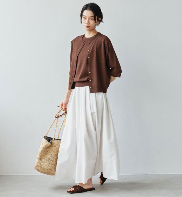 UNITED ARROWS green label relaxing「ハーフスリーブ ニット カーディガン ウォッシャブル 接触冷感 UVカット」|カーディガン|