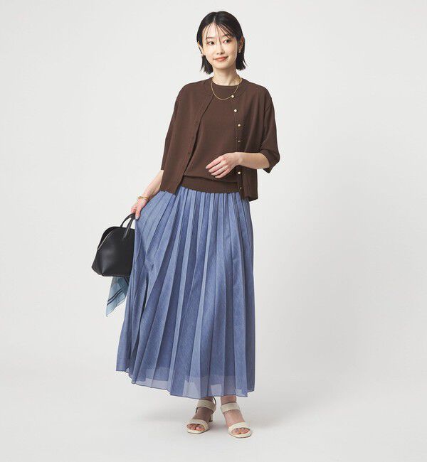 UNITED ARROWS green label relaxing「ハーフスリーブ ニット カーディガン ウォッシャブル 接触冷感 UVカット」|カーディガン|