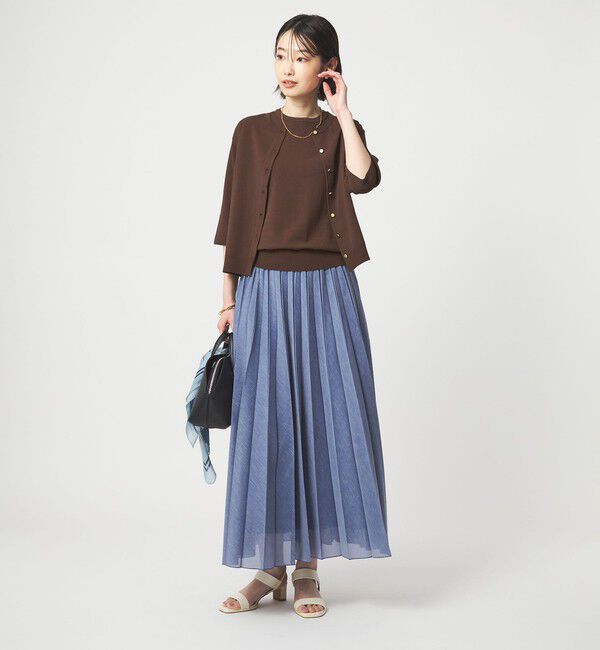 UNITED ARROWS green label relaxing「ハーフスリーブ ニット カーディガン ウォッシャブル 接触冷感 UVカット」|カーディガン|