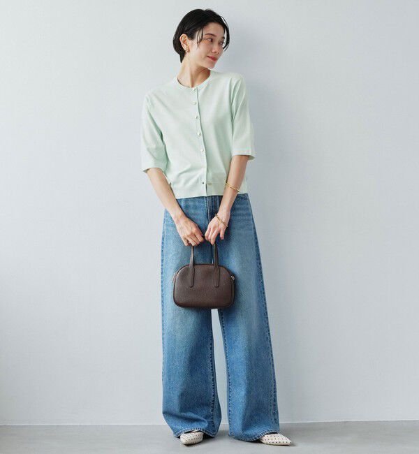 UNITED ARROWS green label relaxing「ハーフスリーブ ニット カーディガン ウォッシャブル 接触冷感 UVカット」|カーディガン|