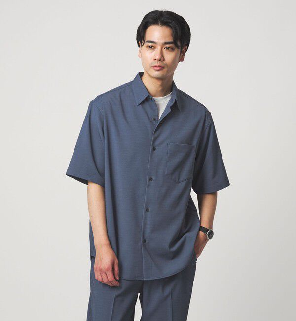 UNITED ARROWS green label relaxing「ポリエステル ドビー ジャストルーズ 半袖 シャツ -接触冷感・吸水速乾・ストレッチ-」|シャツ・ブラウス|