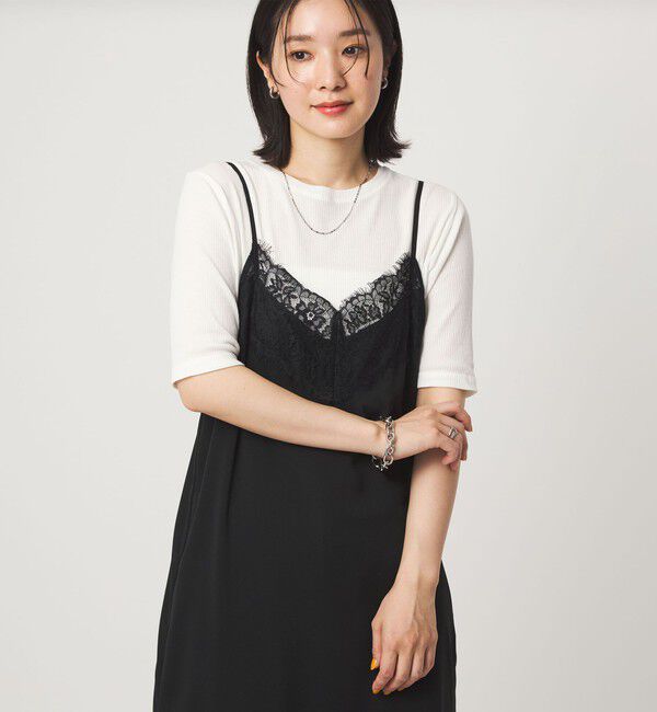 UNITED ARROWS green label relaxing「【WEB限定】＜at ease＞シアーテレコ バイカラー カットソー」|Tシャツ・カットソー|