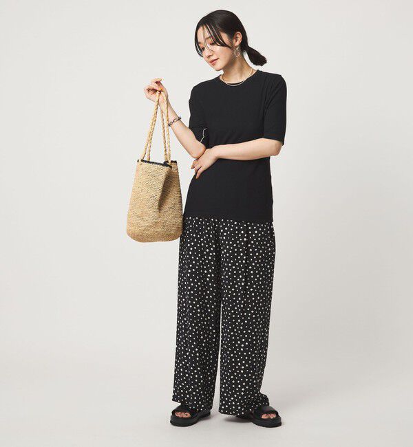 UNITED ARROWS green label relaxing「【WEB限定】＜at ease＞シアーテレコ バイカラー カットソー」|Tシャツ・カットソー|