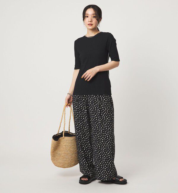 UNITED ARROWS green label relaxing「【WEB限定】＜at ease＞シアーテレコ バイカラー カットソー」|Tシャツ・カットソー|