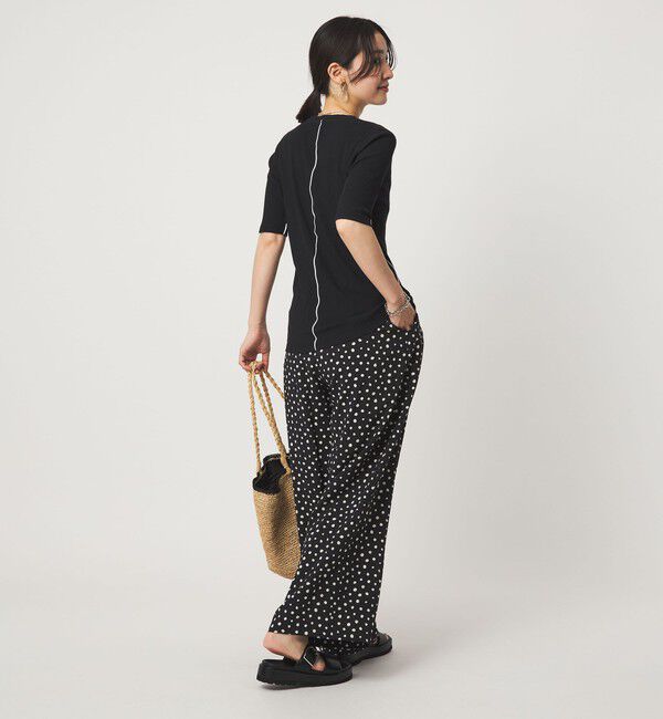 UNITED ARROWS green label relaxing「【WEB限定】＜at ease＞シアーテレコ バイカラー カットソー」|Tシャツ・カットソー|