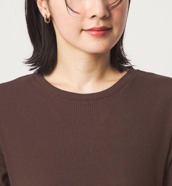 UNITED ARROWS green label relaxing「【WEB限定】＜at ease＞シアーテレコ バイカラー カットソー」|Tシャツ・カットソー|