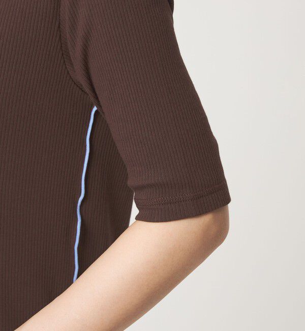 UNITED ARROWS green label relaxing「【WEB限定】＜at ease＞シアーテレコ バイカラー カットソー」|Tシャツ・カットソー|