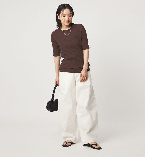 UNITED ARROWS green label relaxing「【WEB限定】＜at ease＞シアーテレコ バイカラー カットソー」|Tシャツ・カットソー|