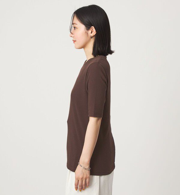 UNITED ARROWS green label relaxing「【WEB限定】＜at ease＞シアーテレコ バイカラー カットソー」|Tシャツ・カットソー|