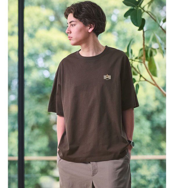 UNITED ARROWS green label relaxing「【別注】＜ROSTER BEAR＞GLR 刺しゅう ロゴ 半袖 Tシャツ」|Tシャツ・カットソー|DK.BROWN