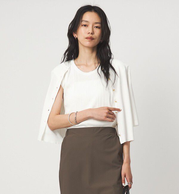 UNITED ARROWS green label relaxing「ランダム ブライトリブ Uネック カットソー」|Tシャツ・カットソー|