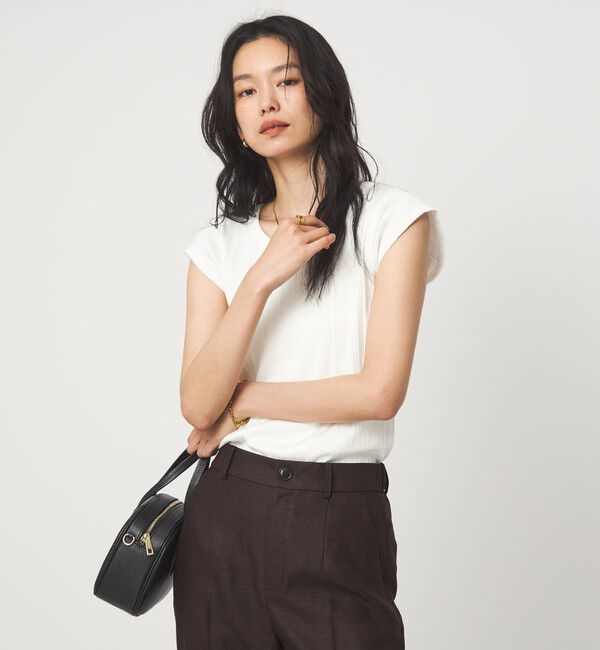 UNITED ARROWS green label relaxing「ランダム ブライトリブ Uネック カットソー」|Tシャツ・カットソー|
