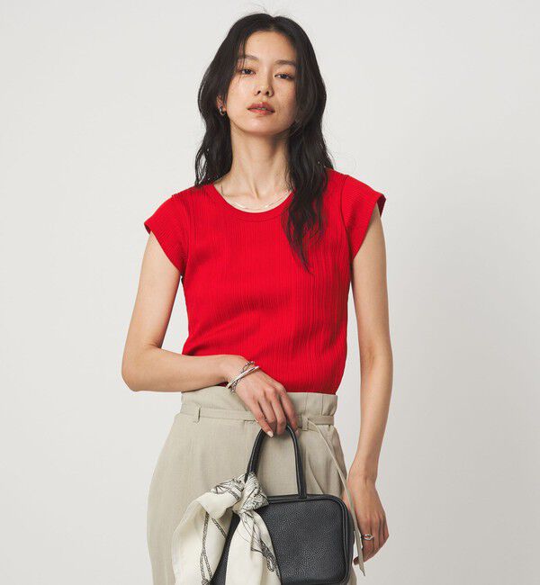 UNITED ARROWS green label relaxing「ランダム ブライトリブ Uネック カットソー」|Tシャツ・カットソー|