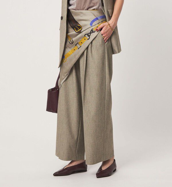 UNITED ARROWS green label relaxing「ニーハイワイドパンツ マシンウォッシャブル ストレッチ 帯電防止」|その他|
