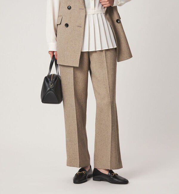 UNITED ARROWS green label relaxing「ネップツイル ストレート パンツ マシンウォッシャブル」|スラックス|BEIGE