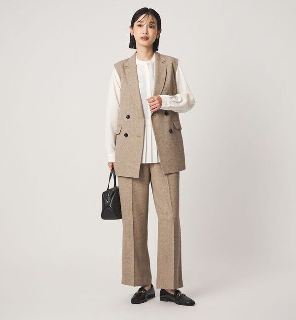 UNITED ARROWS green label relaxing「ネップツイル ストレート パンツ マシンウォッシャブル」|スラックス|
